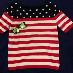 Talbots American Flag Top